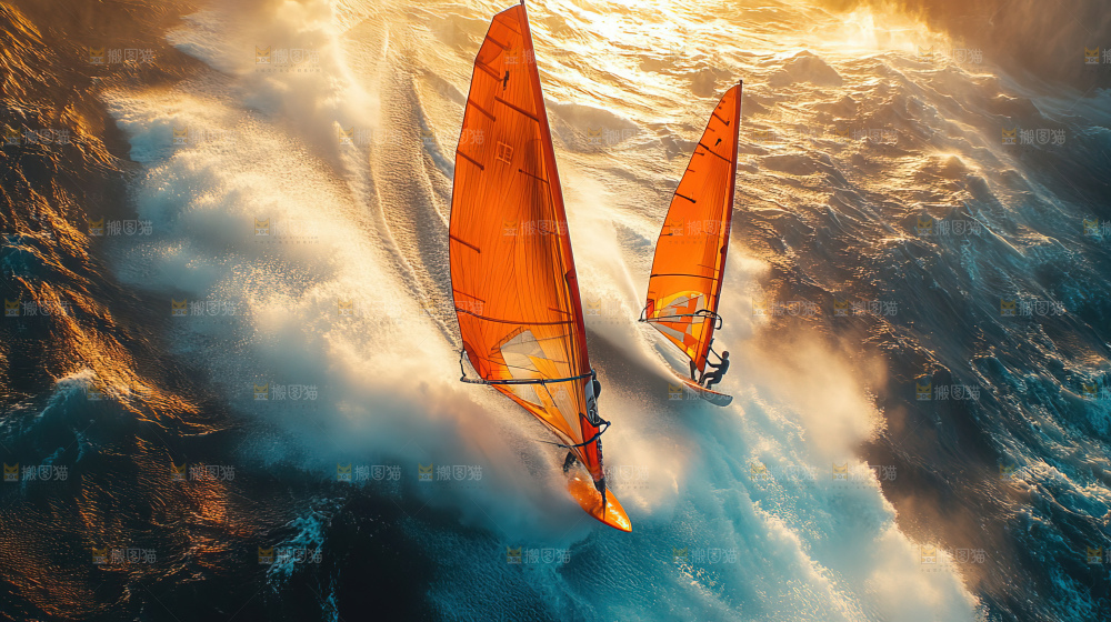 帆船运动海浪波浪激励奋斗拼搏