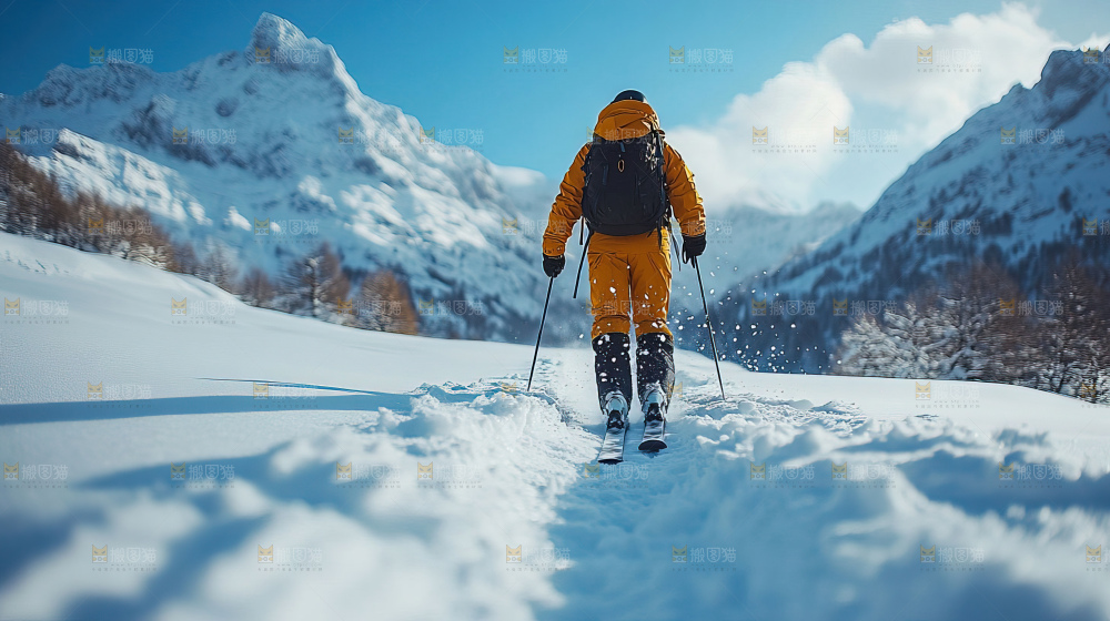 滑雪 竞赛 前进 励志 齐心协力 奋斗