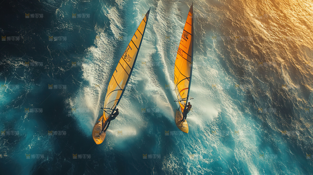 帆船运动海浪波浪激励奋斗拼搏