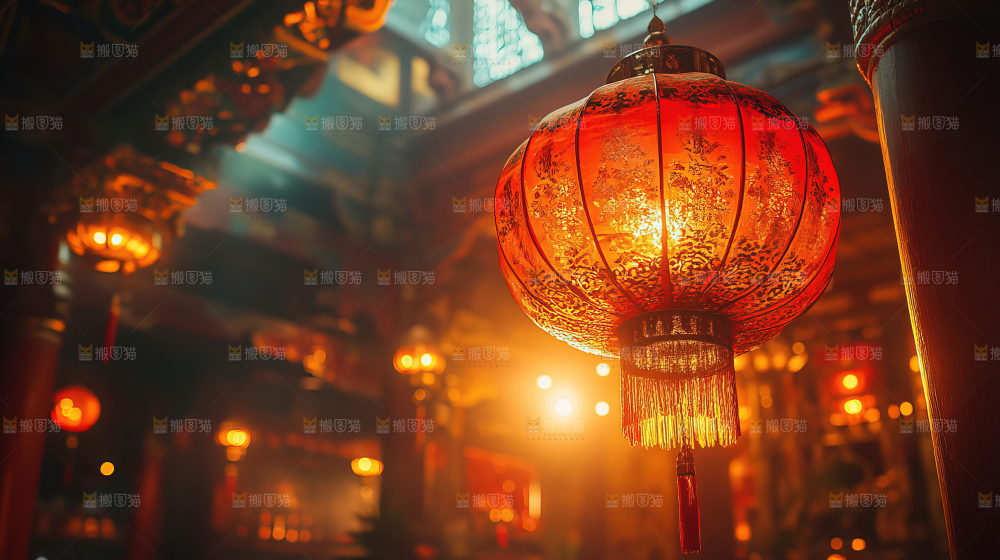 中秋素材团圆花灯月饼荷花灯赏月