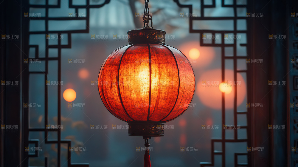 中秋素材团圆花灯月饼荷花灯赏月