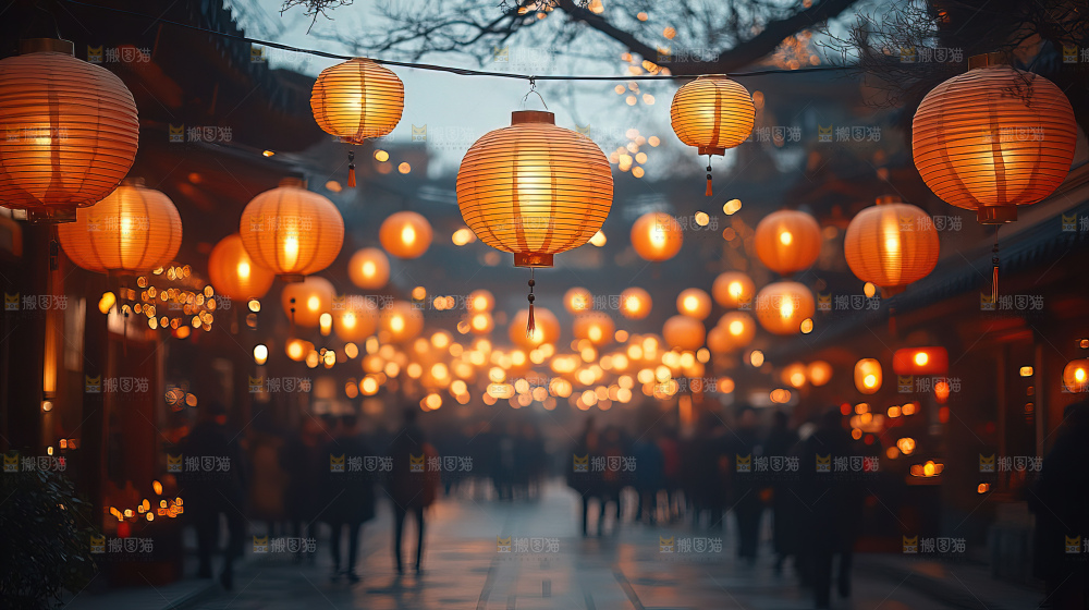 中秋素材团圆花灯月饼荷花灯赏月