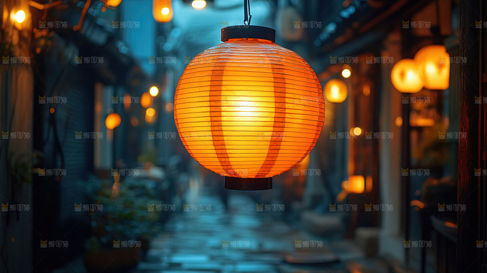 中秋素材团圆花灯月饼荷花灯赏月