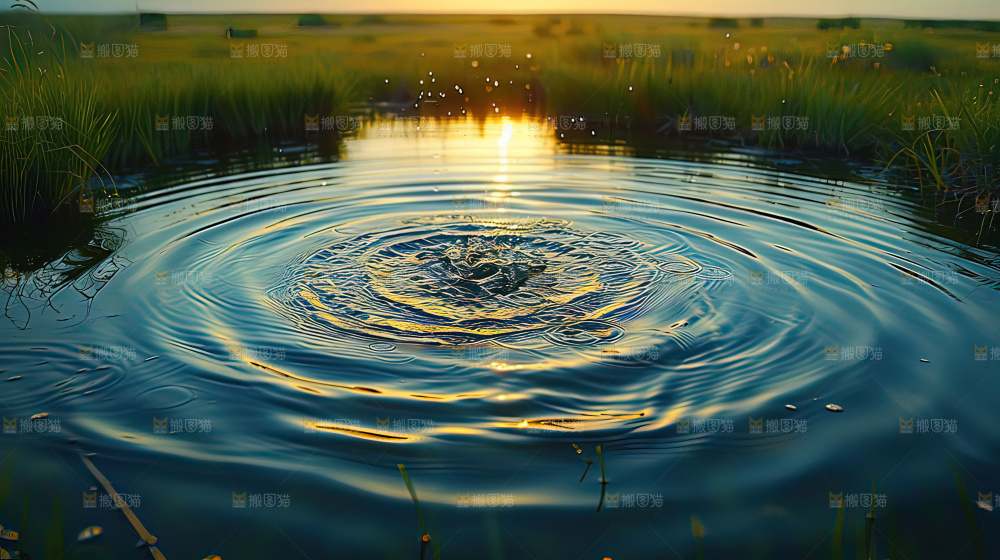水滴 河流 波纹 纹理 湖 背景