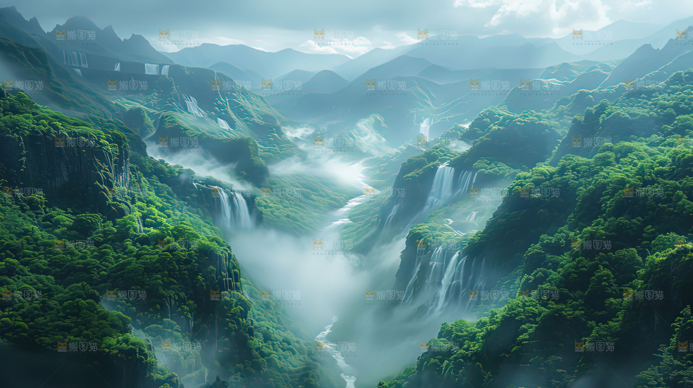 湍急 水流 波涛汹涌向上前行