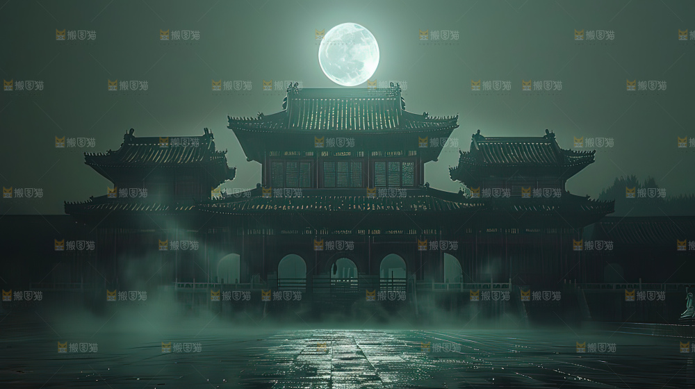 古建筑夜景历史传统文化传承