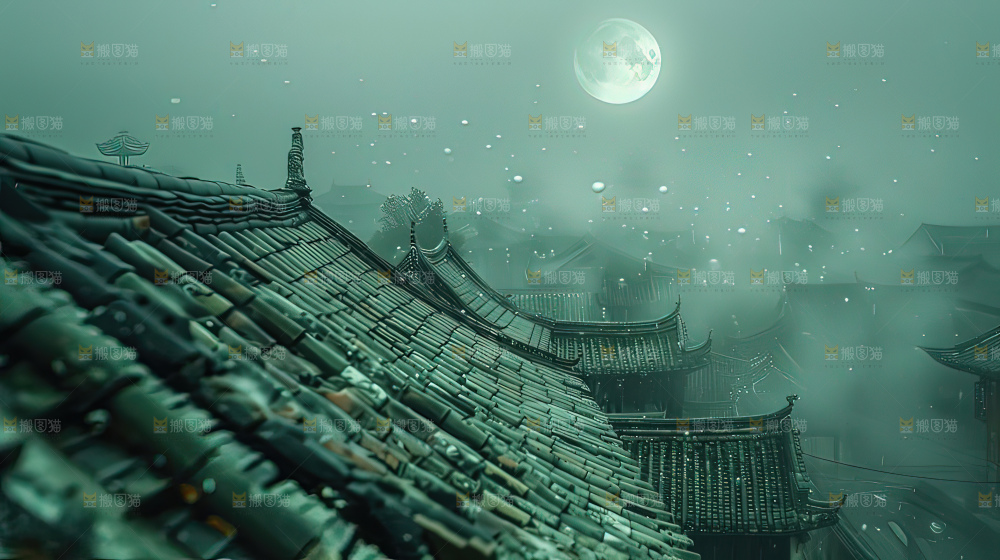 古建筑夜景历史传统文化传承