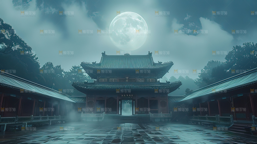 古建筑夜景历史传统文化传承