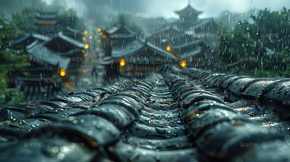 古建筑夜景历史传统文化传承