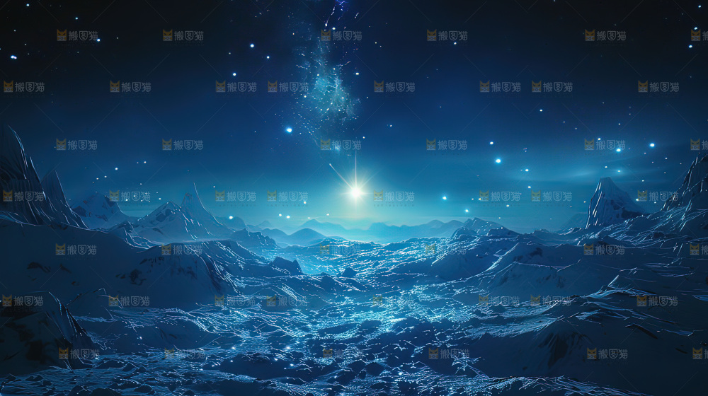 雪山星空银河攀登冒险团队
