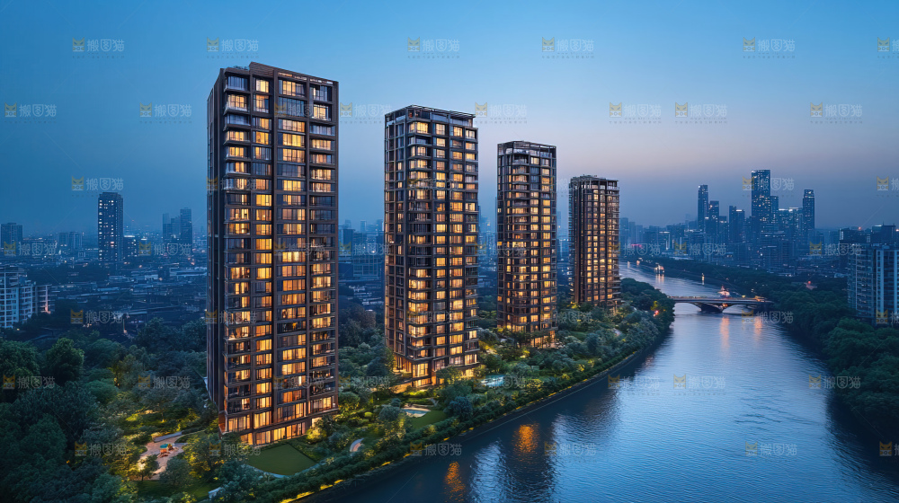 建筑都市风景房地产现代发展