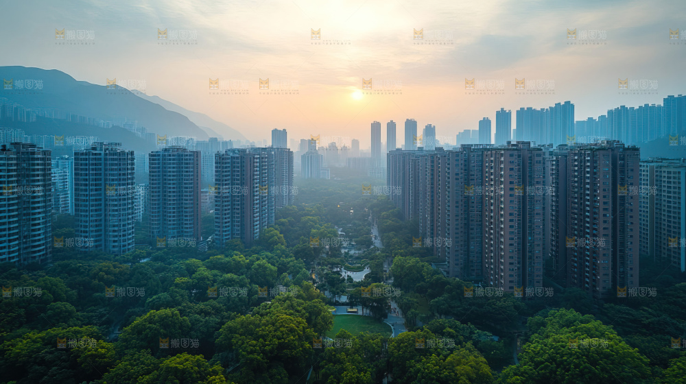 建筑都市风景房地产现代发展
