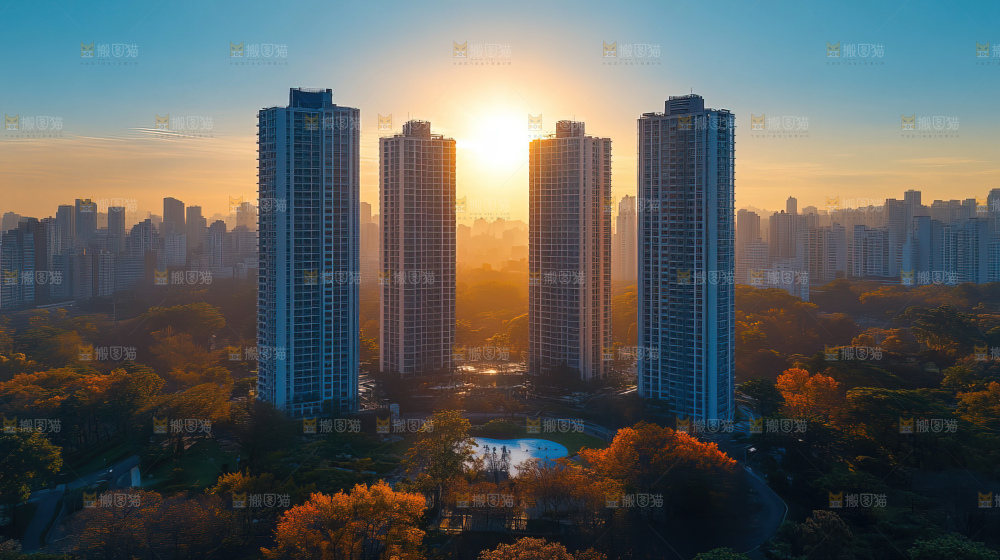 建筑都市风景房地产现代发展