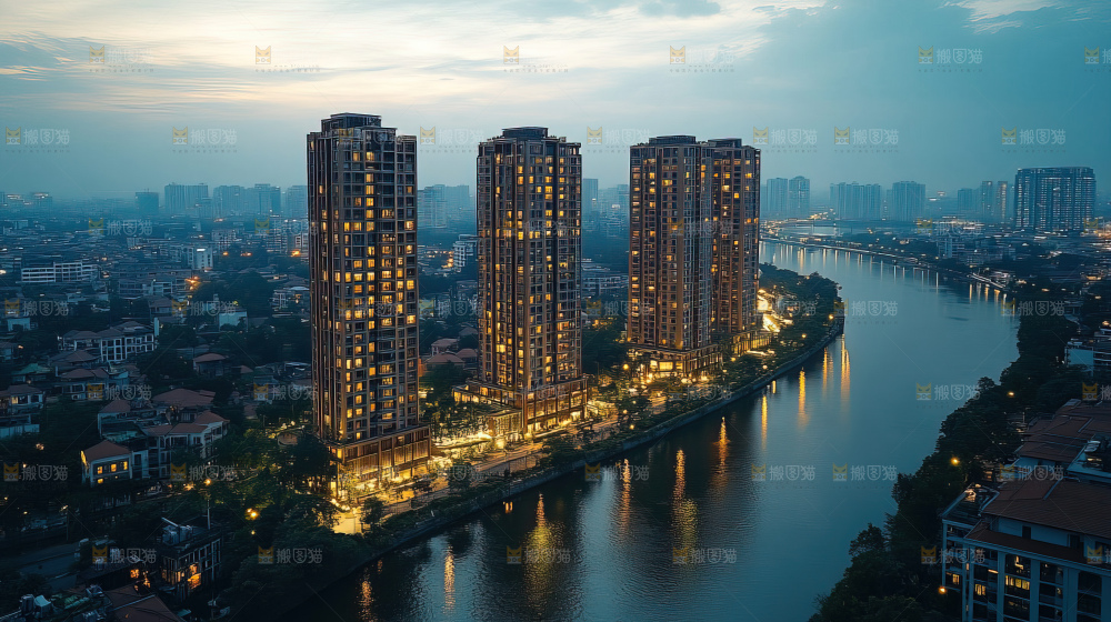 建筑都市风景房地产现代发展