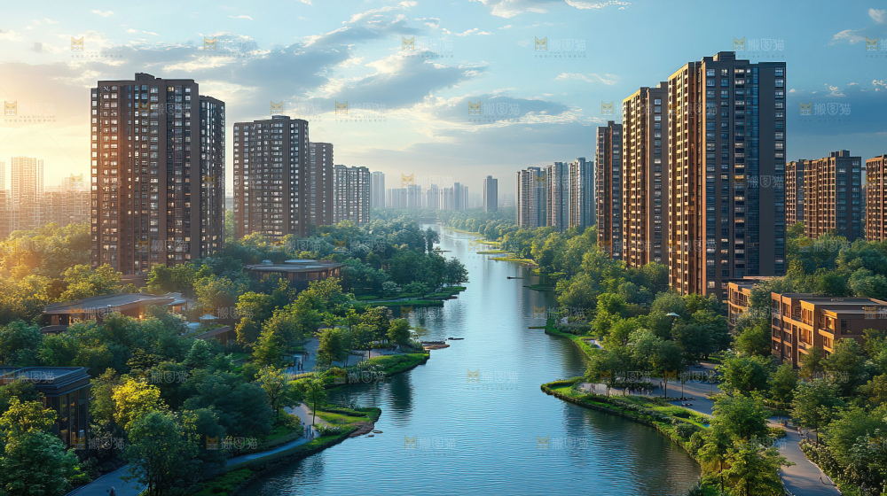 建筑都市风景房地产现代发展