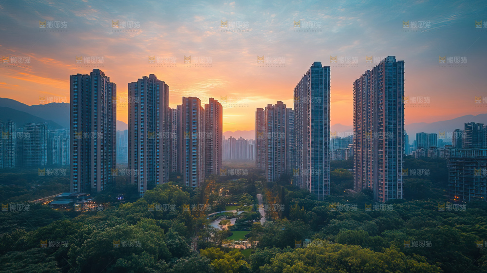 建筑都市风景房地产现代发展