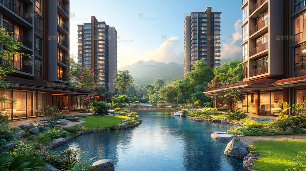 建筑都市风景房地产现代发展