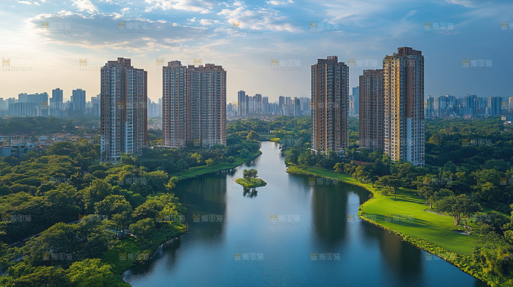 建筑都市风景房地产现代发展
