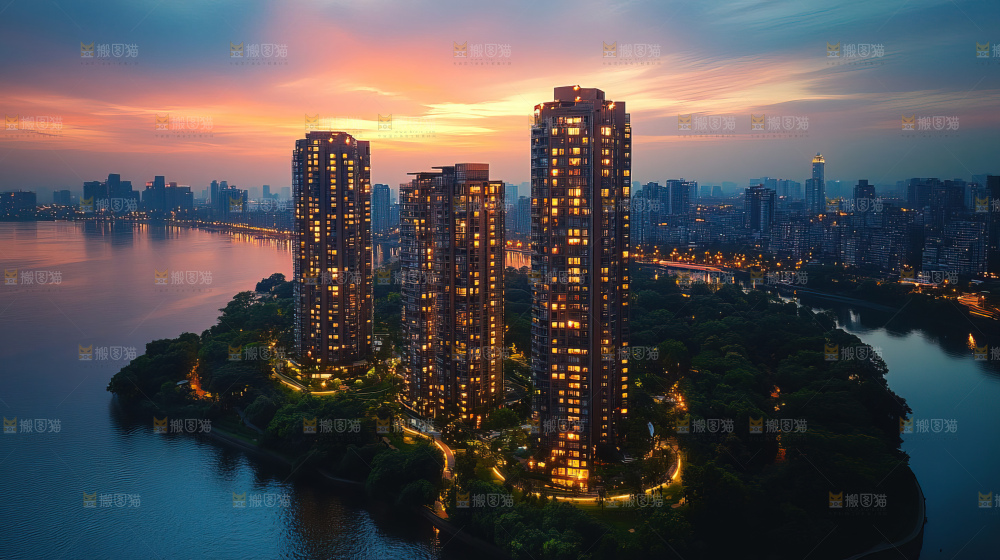 建筑都市风景房地产现代发展