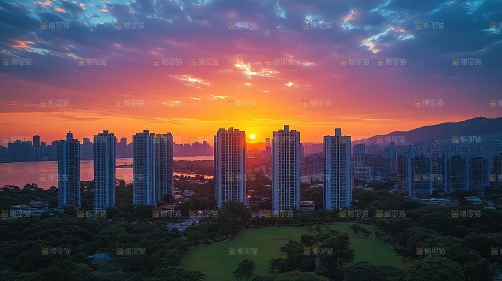 建筑都市风景房地产现代发展