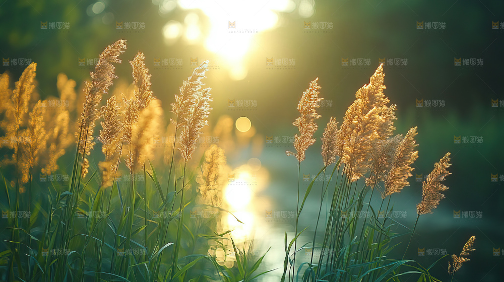 秋日芦苇自然风景合集