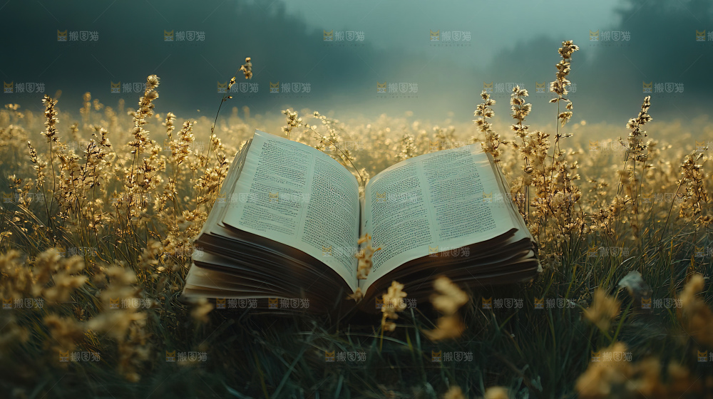 阅读书页自然智慧静物空镜