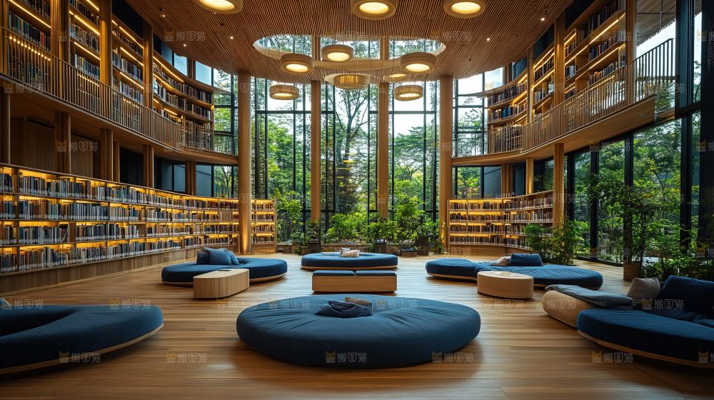 图书馆书籍设计现代建筑文化