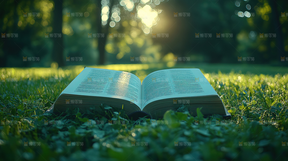 阅读书页自然智慧静物空镜