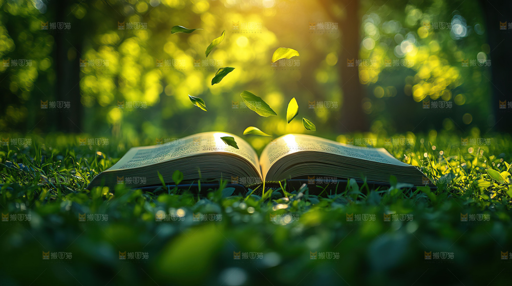 阅读书页自然智慧静物空镜
