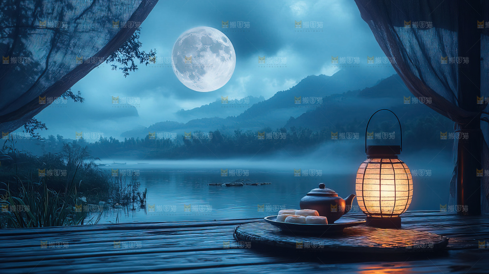 中秋赏月满月神秘传统人文
