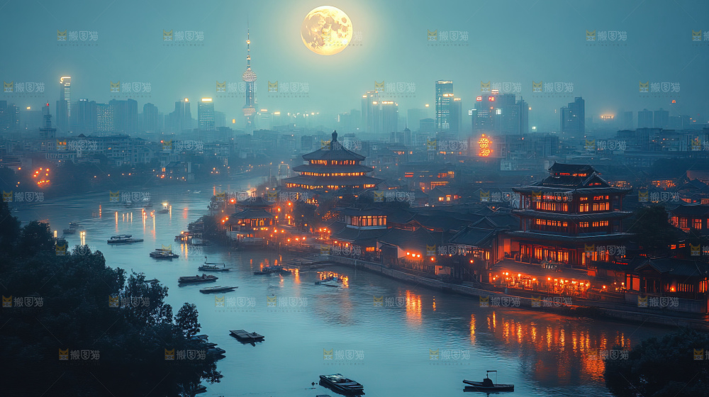 中秋赏月满月神秘传统人文