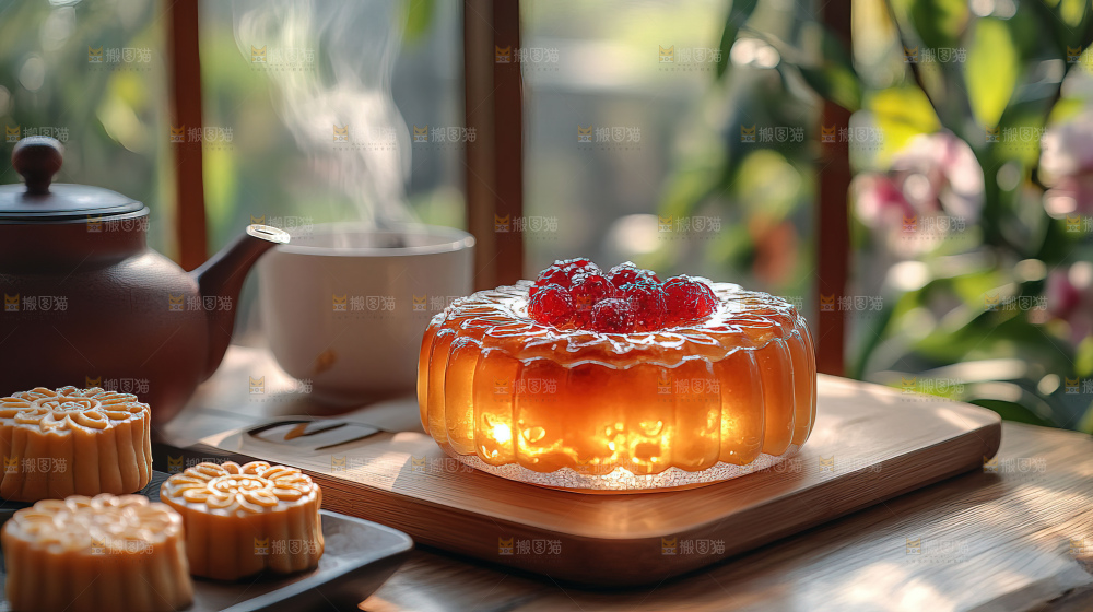 中秋节场景月饼传统文化