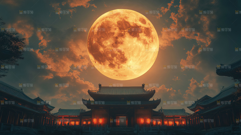 中秋赏月满月神秘传统人文