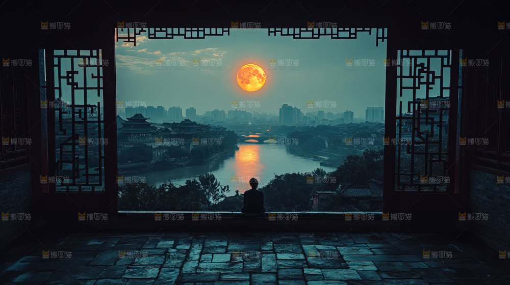 中秋赏月满月神秘传统人文