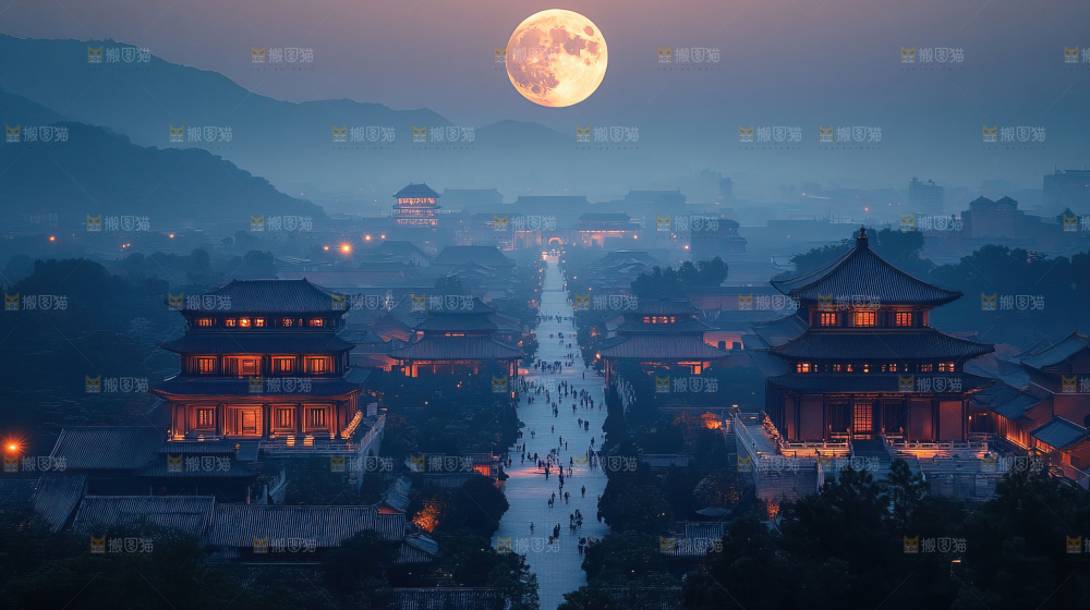 中秋赏月满月神秘传统人文