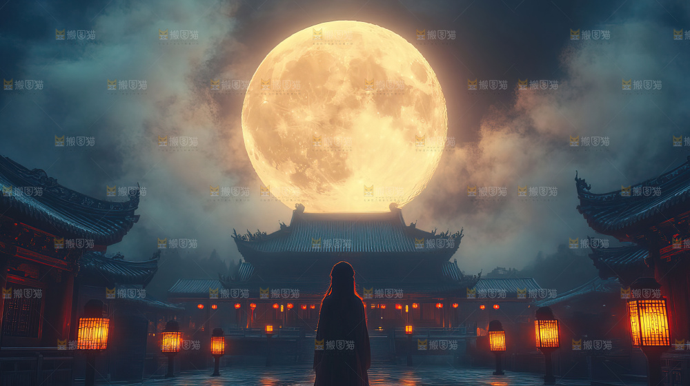 中秋赏月满月神秘传统人文