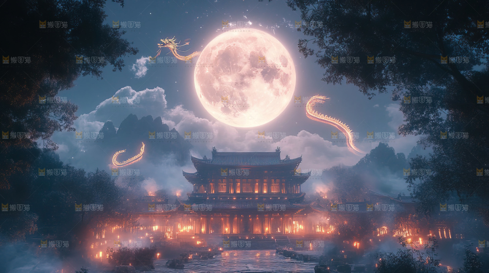 中秋赏月满月神秘传统人文