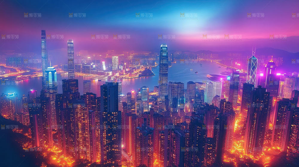 万家灯火城市夜景经济发展