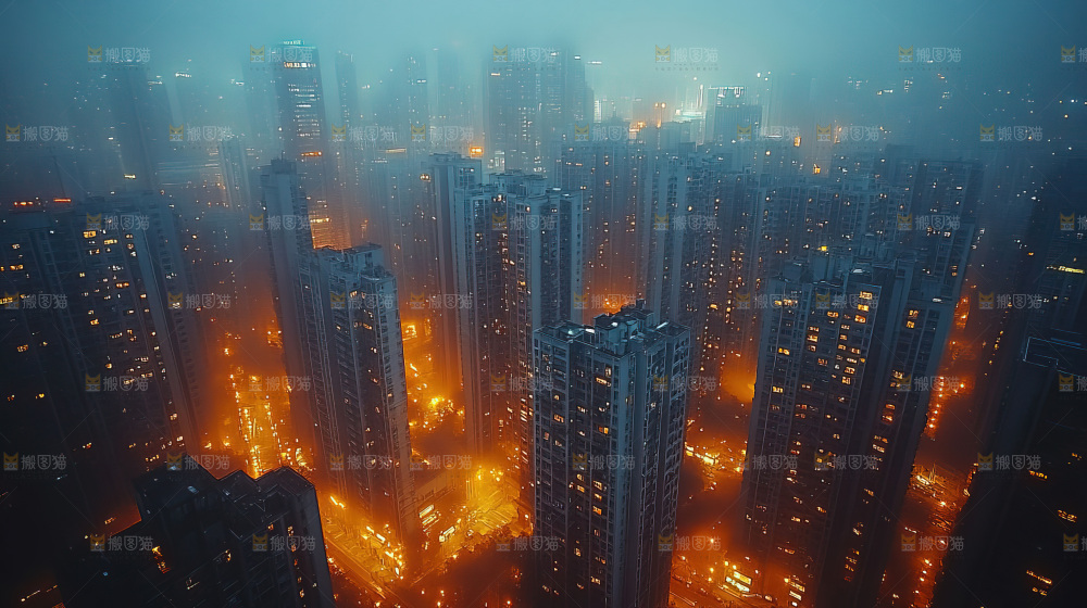 万家灯火城市夜景经济发展
