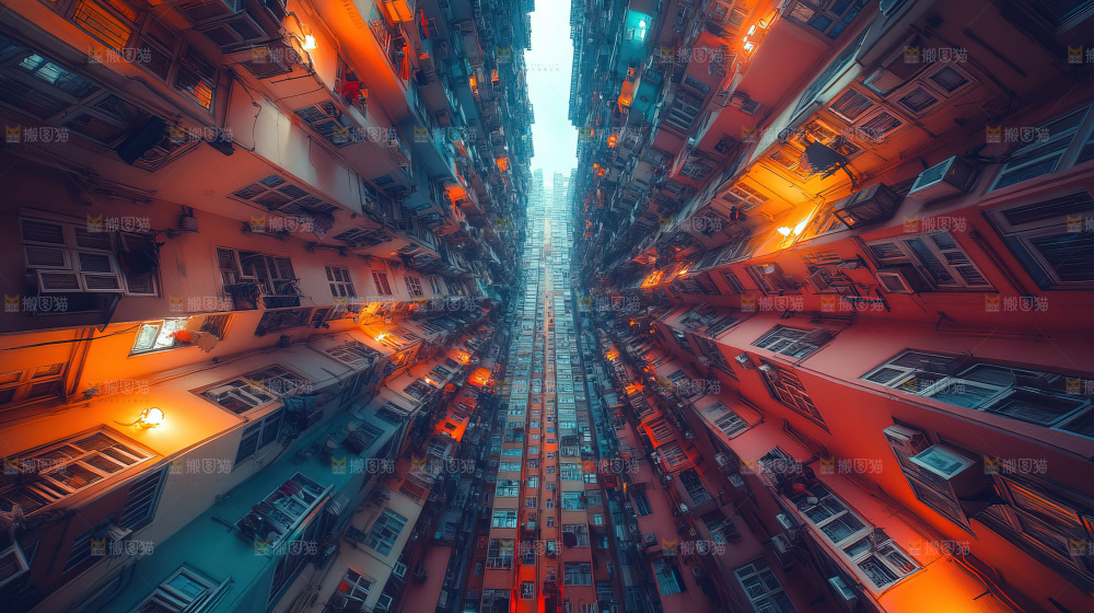万家灯火城市夜景经济发展