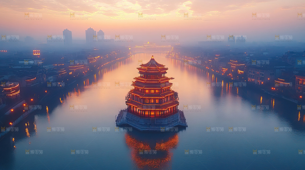 万家灯火城市夜景经济发展