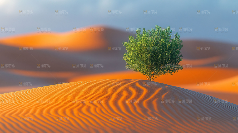 沙漠 自然 景观 绿进沙退