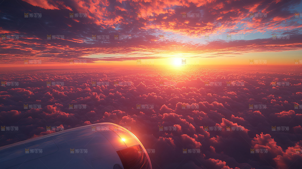 飞机离开地面飞向天空