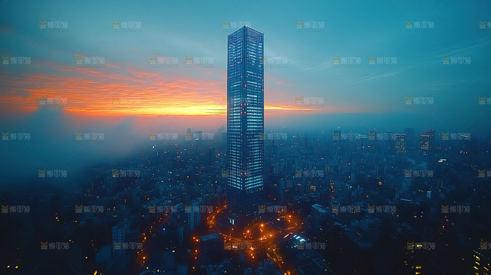 万家灯火城市夜景经济发展