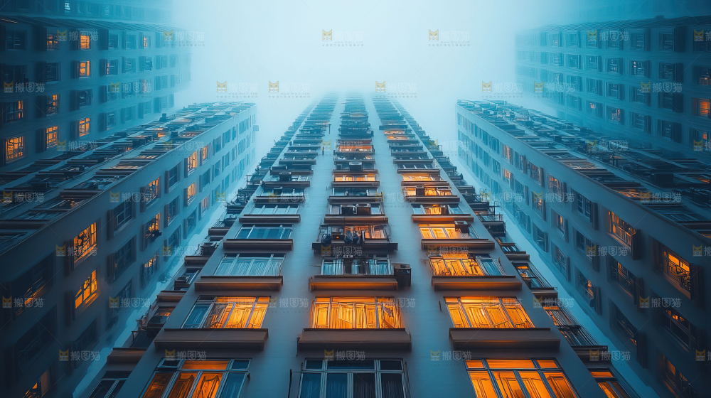 万家灯火城市夜景经济发展