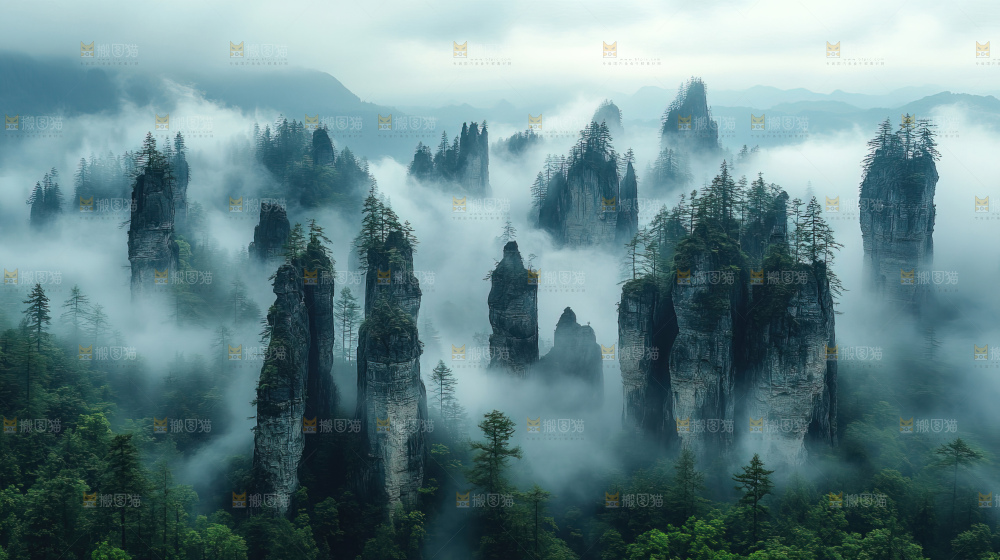 石林 云海 自然景观 大美中国