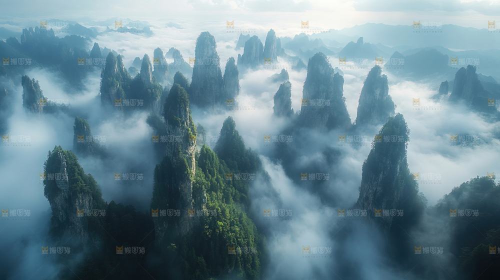 石林 云海 自然景观 大美中国