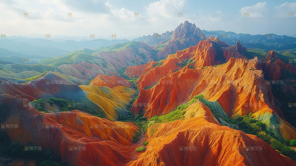 丹霞地貌自然地理山脉大美中国