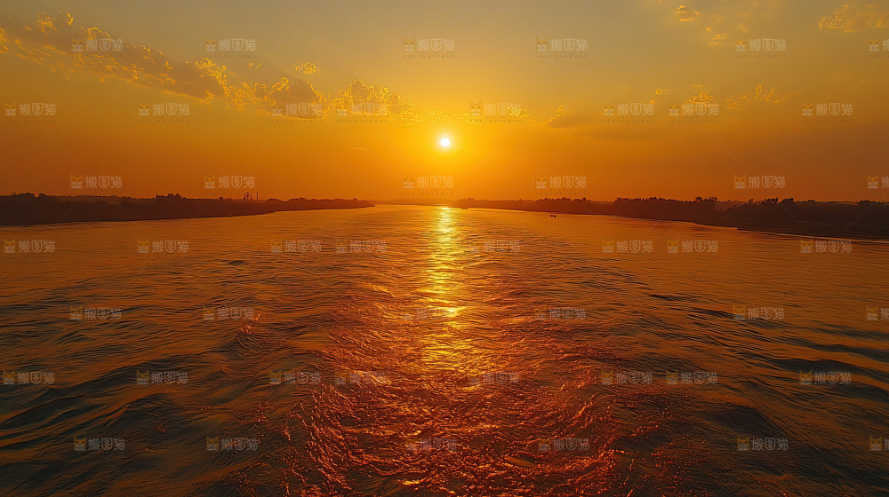 落日天际线 海景 祖国大好河山 自然风景