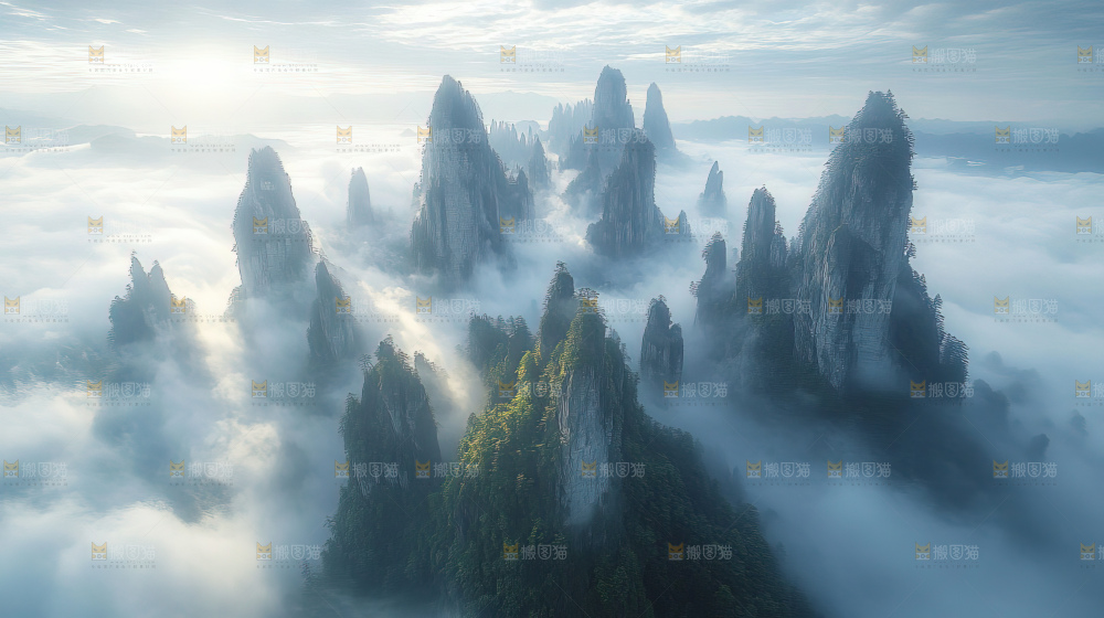 石林 云海 自然景观 大美中国